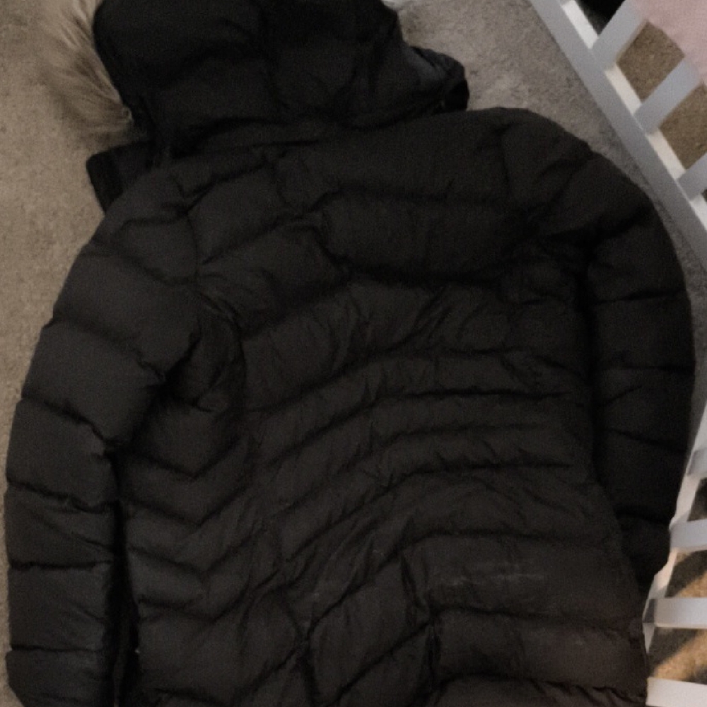 Marmot Women's Dark Puffer Coat with Fur Trim - See The Description - Picture 5 of 7